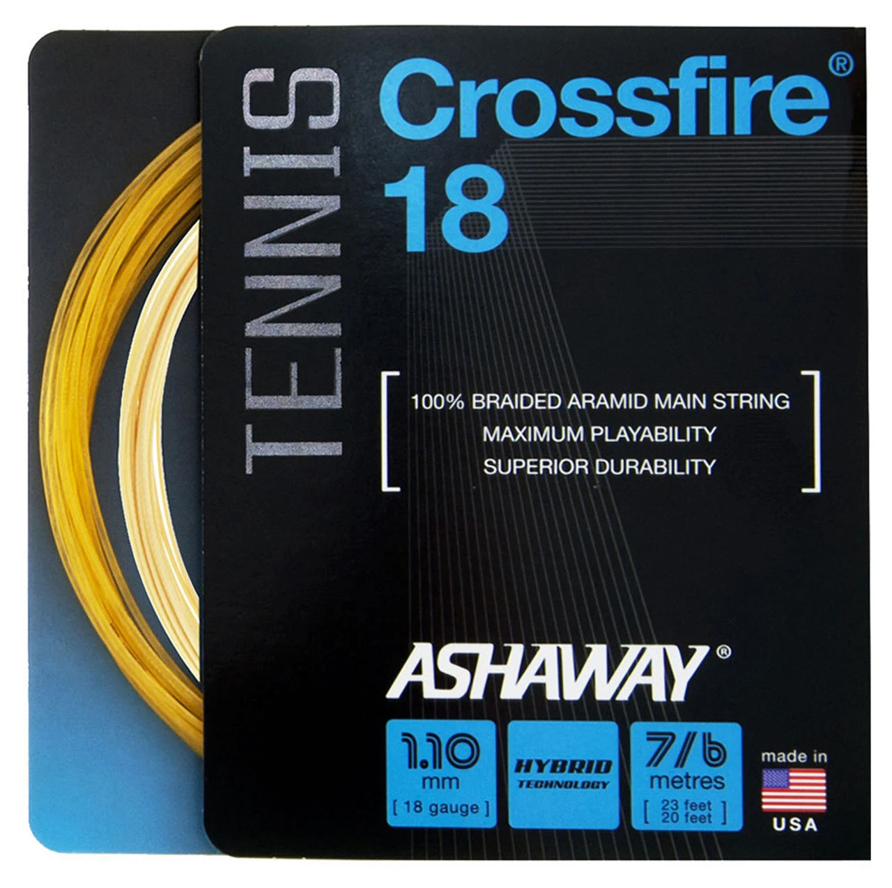 Ashaway Crossfire 18 1.10mm Hybrid Set 3 Ashaway Crossfire 18 1.10mm Hybrid Set