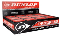 Dunlop Progress Red Dot Squash Balls 12 Pack