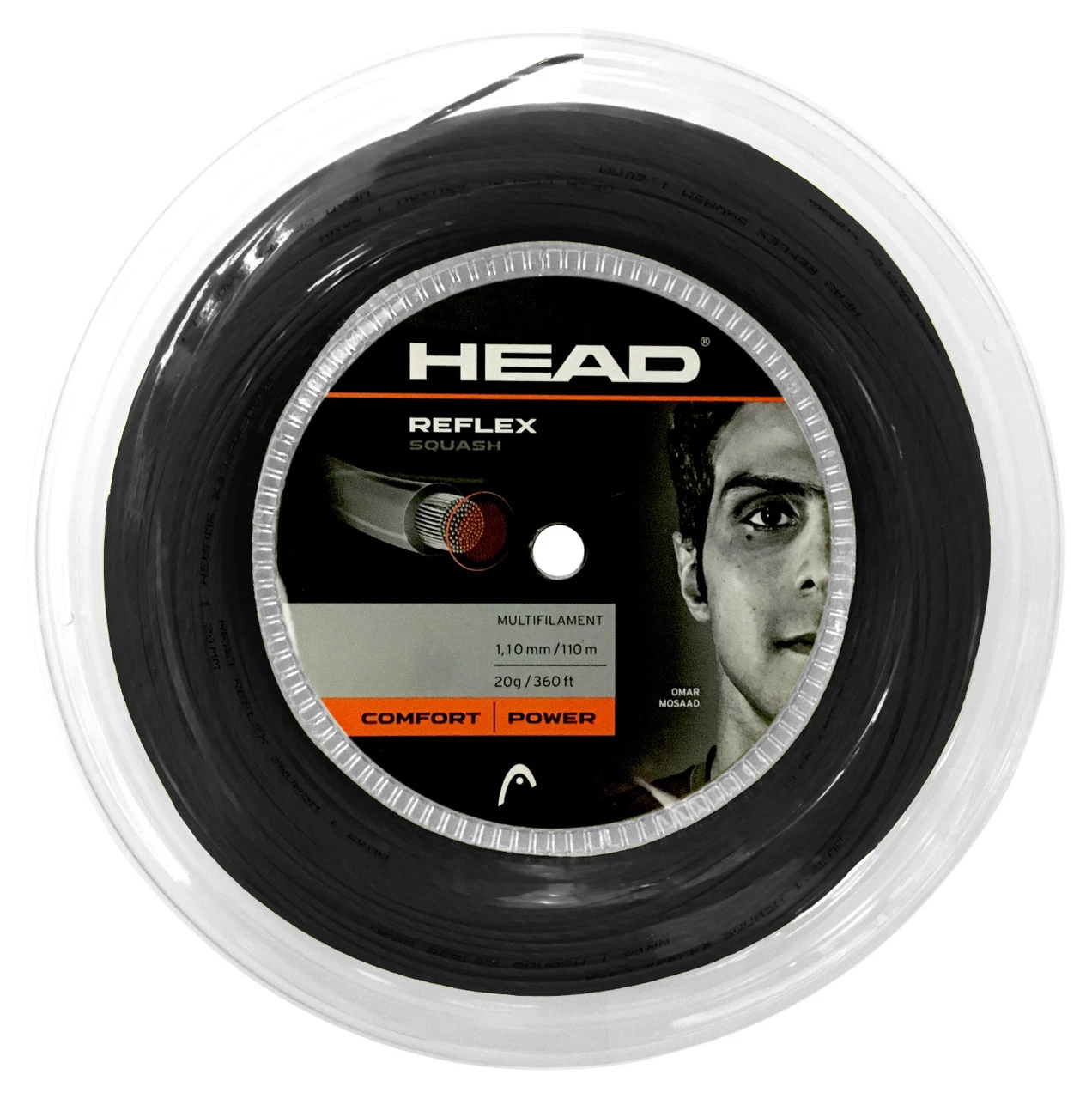 Head Reflex 20 1.10mm Squash 110M Reel 3 Head Reflex 20 1.10mm Squash 110M Reel