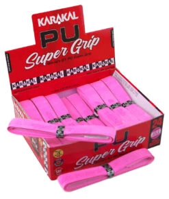 Karakal PU Super Grip Universal Replacement Grip 24 Pack -Tennis Gear Shop karakal pu super grip universal replacement grip 24 pack pink 48546 09029.1698769683