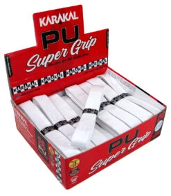 Karakal PU Super Grip Universal Replacement Grip 24 Pack -Tennis Gear Shop karakal pu super grip universal replacement grip 24 pack white 54392 86451.1698769682