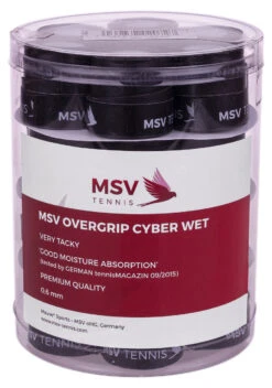 MSV Cyber Wet Overgrip 24 Pack -Tennis Gear Shop msv cyber wet overgrip 24 pack black 16156 00585.1698772096