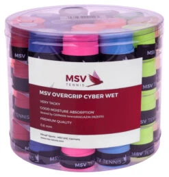 MSV Cyber Wet Overgrip 60 Pack -Tennis Gear Shop msv cyber wet overgrip 60 pack assorted 43827 29358.1698772452