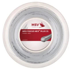MSV Focus-Hex Plus 25 16L 1.25mm 200M Reel -Tennis Gear Shop msv focus hex plus 25 16l 1 25mm 200m reel white 20730 26412.1698772731