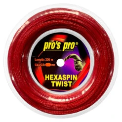 Pro's Pro Hexaspin Twist 17 1.20mm 200M Reel -Tennis Gear Shop pros pro hexaspin twist 17 1 20mm 200m reel red 24972 26221.1698770491