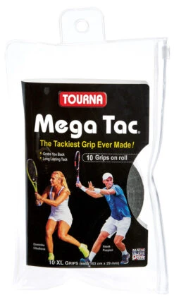 Tourna Mega Tac XL Overgrip 10 Pack -Tennis Gear Shop tourna mega tac xl overgrip 10 pack black 65387 62315.1698772007