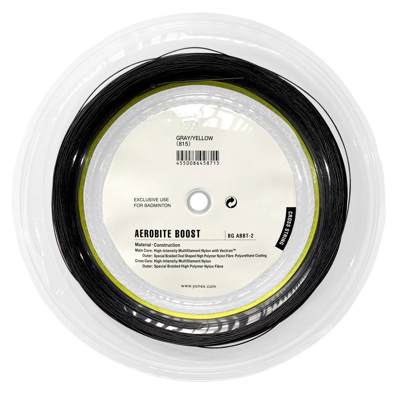 Yonex Aerobite Boost 0.72-0.61mm Badminton Hybrid 200M Reel 4 Yonex Aerobite Boost 0.72-0.61mm Badminton Hybrid 200M Reel - Image 2