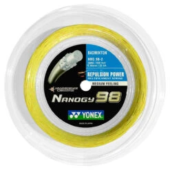 Yonex Nanogy 98 0.66mm Badminton 200M Reel -Tennis Gear Shop yonex nanogy 98 0 66mm badminton 200m reel yellow 80024 40455.1698769919